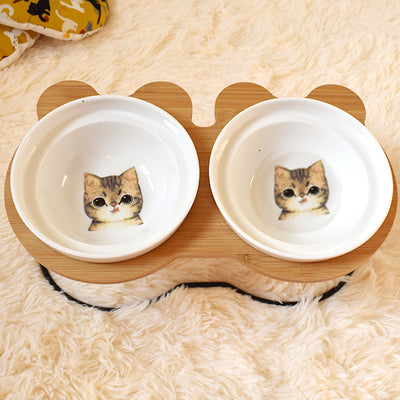 Soporte Protector de Espina para Cuencos de Comida y Agua para Gatos