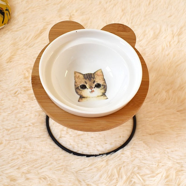 Soporte Protector de Espina para Cuencos de Comida y Agua para Gatos