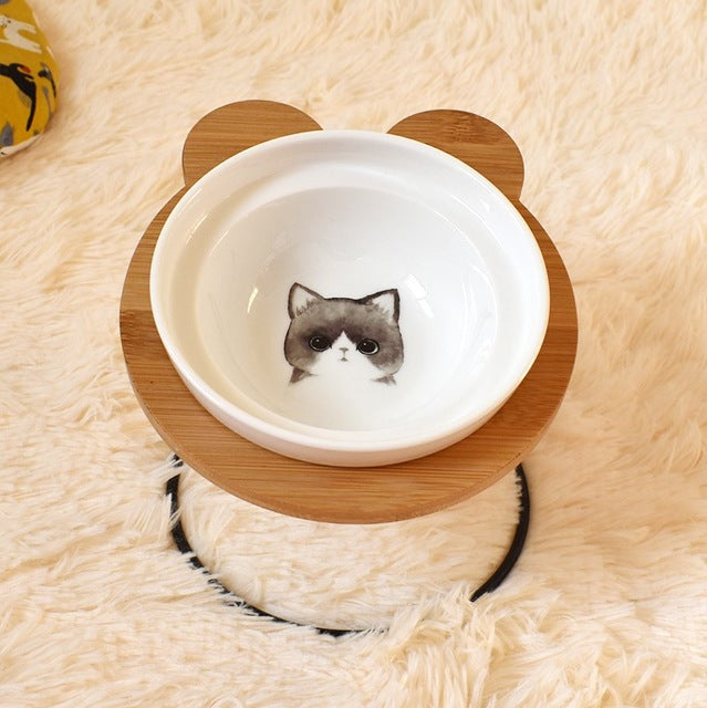 Soporte Protector de Espina para Cuencos de Comida y Agua para Gatos