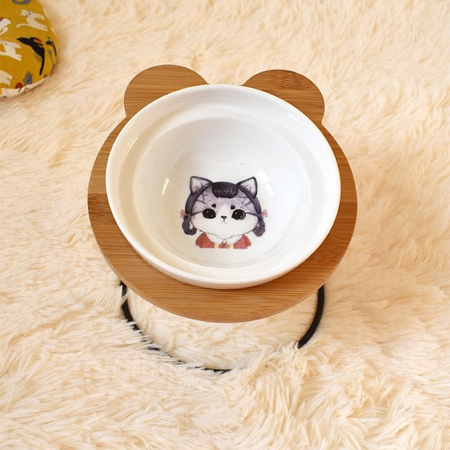Soporte Protector de Espina para Cuencos de Comida y Agua para Gatos