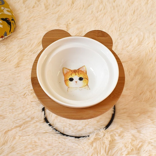 Soporte Protector de Espina para Cuencos de Comida y Agua para Gatos