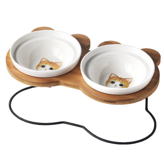 Soporte Protector de Espina para Cuencos de Comida y Agua para Gatos